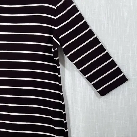 Lauren Ralph Lauren Cotton Striped Sheath Shirt Dress Size L - Picture 11 of 13